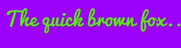 Image with Font Color 54ED05 and Background Color 9A00FA